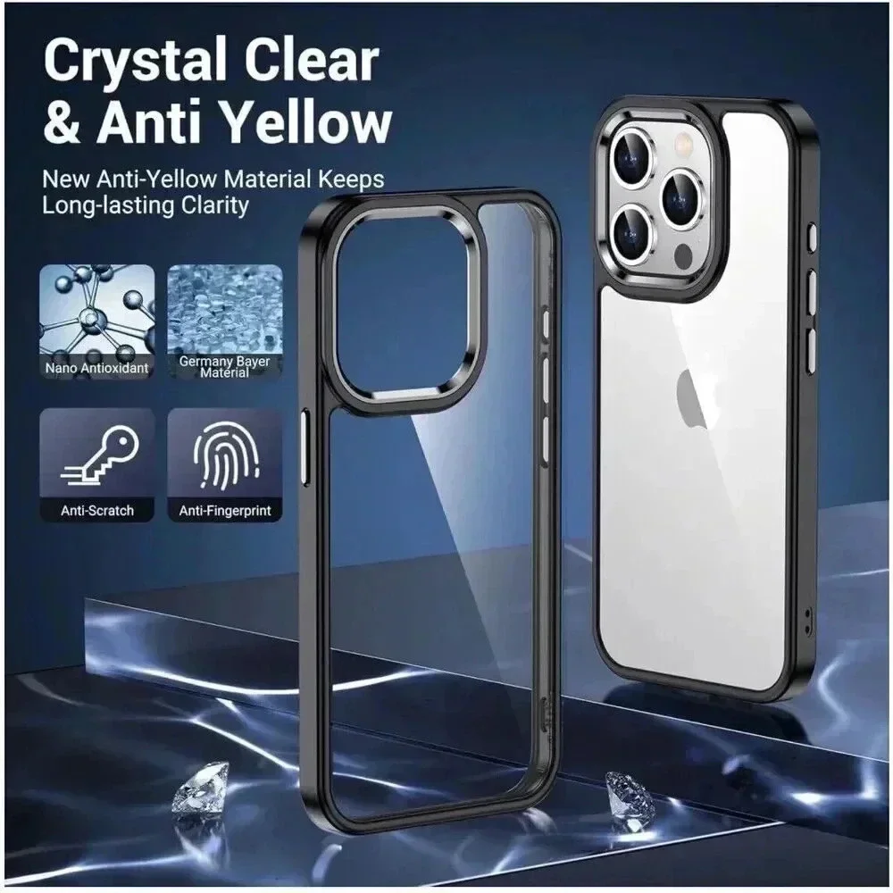 Justcool for iPhone 15 Pro 6.1” Case Military Grade‎ With 2 Screen Protectors